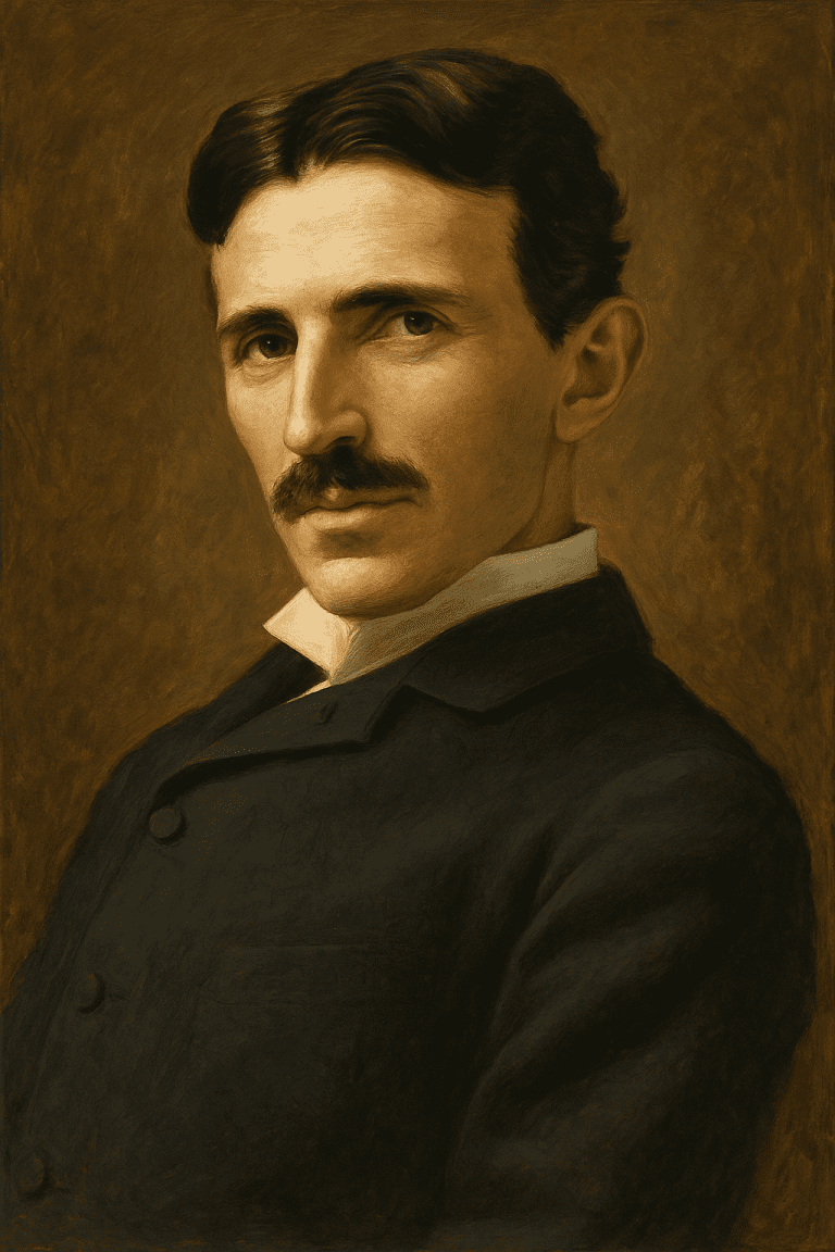 Illustration of Nikola Tesla