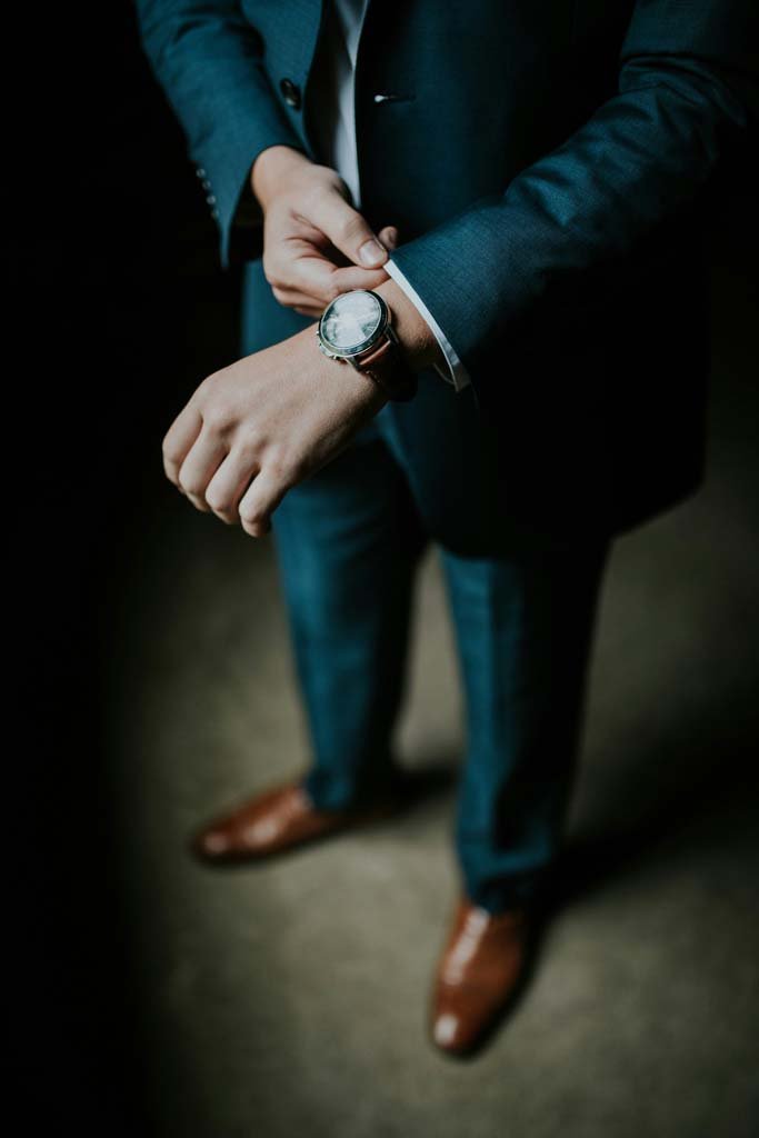 Man wearing a luxury watch