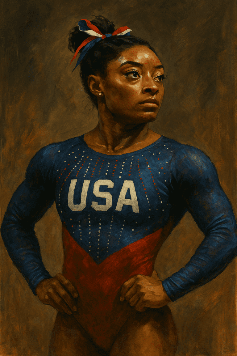 illustration of Simone Biles